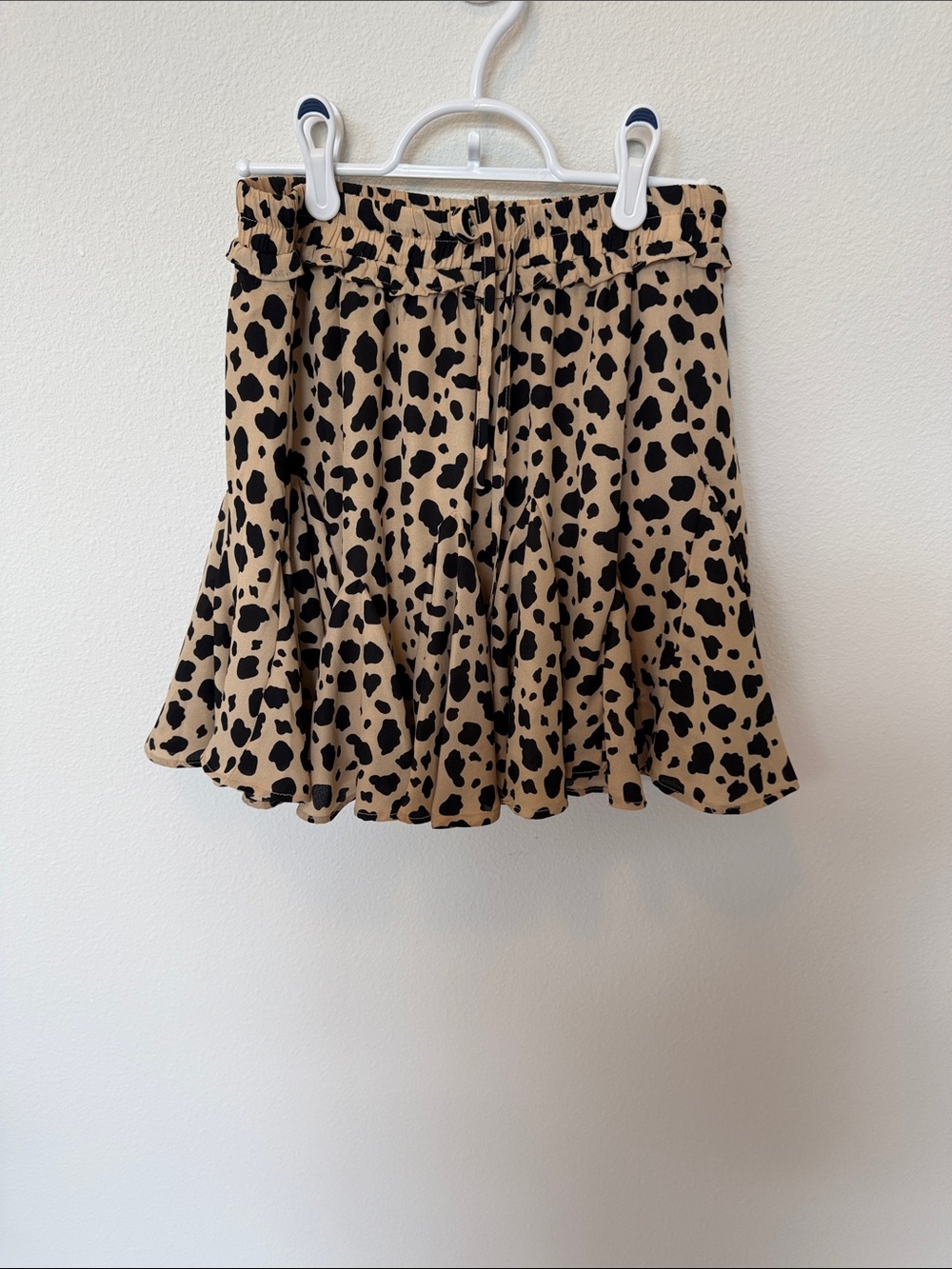 Buddy Love Beige and Black Spot Print Skater Skirt
